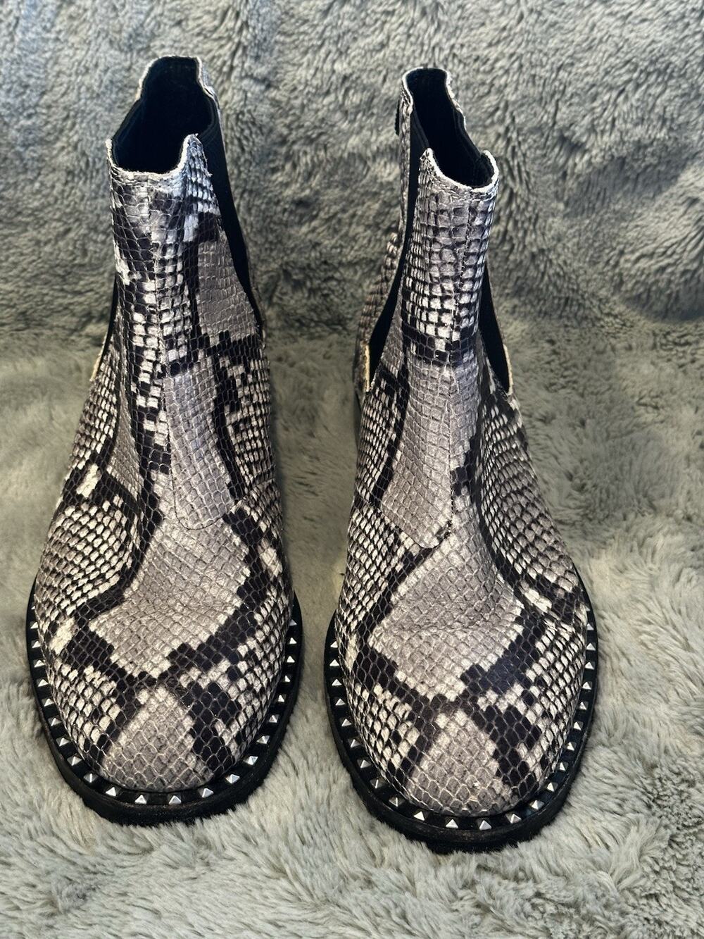 ASH Chelsea Womens Boots EU 37 - 6.5/7 Snake Skin Design With Studs On Sole City